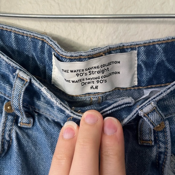 &DENIM 90s Distressed Straight Medium Wash Leg Jeans Women’s Size 2 - Picture 9 of 16